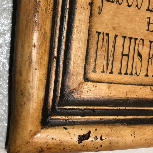 JESUS LOVES YOU but I’M HIS FAVORITE PLAQUE 11.5” in. X 10” in. 1” in. THICK - Picture 4 of 8